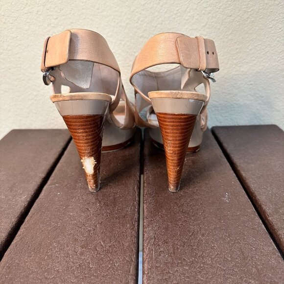 MICHAEL KORS Platform Neutral Sandals Heels - 8.5 - Picture 5 of 11